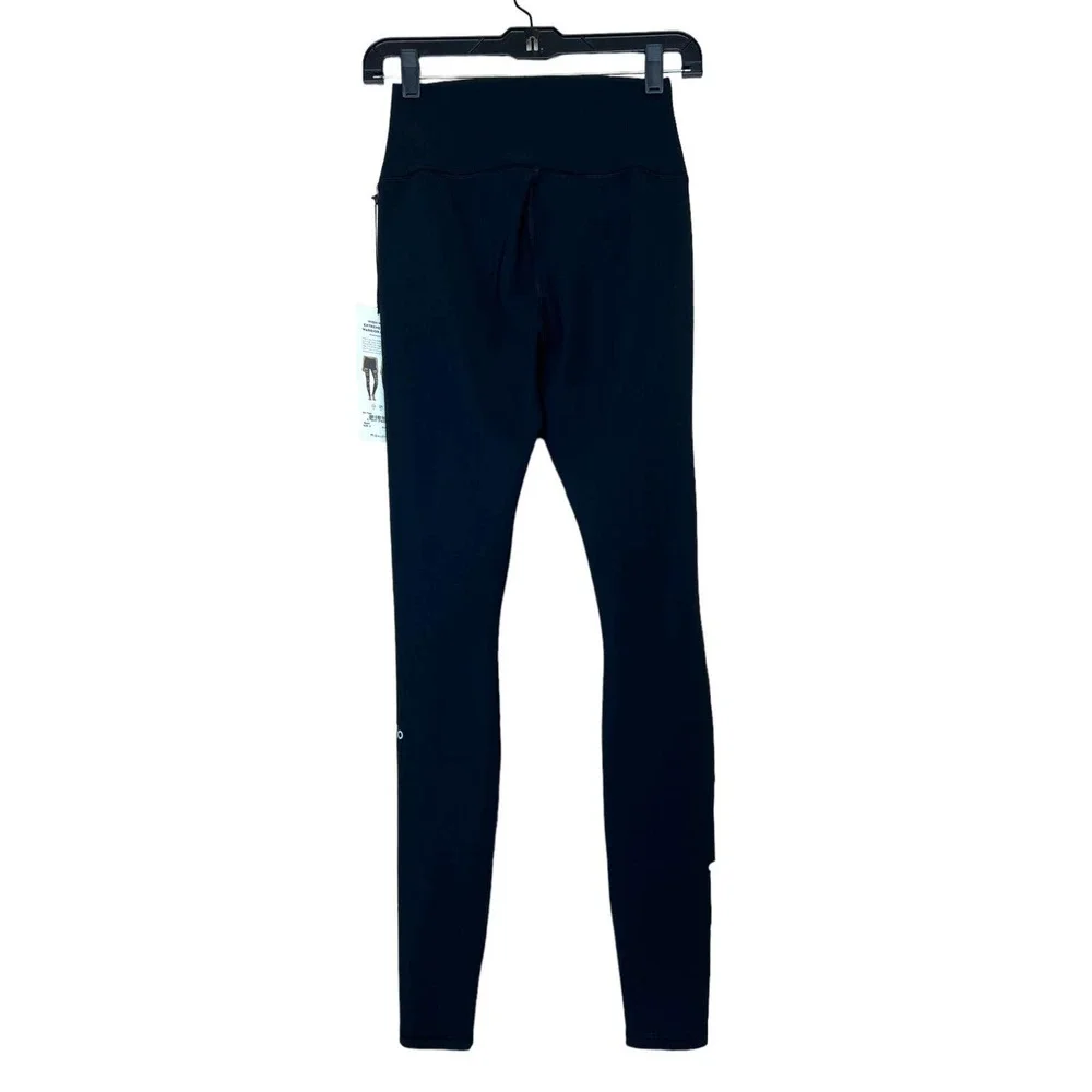 NEW Alo Yoga Black Warrior Legging S High Waist Extreme Ripped Slash Womens